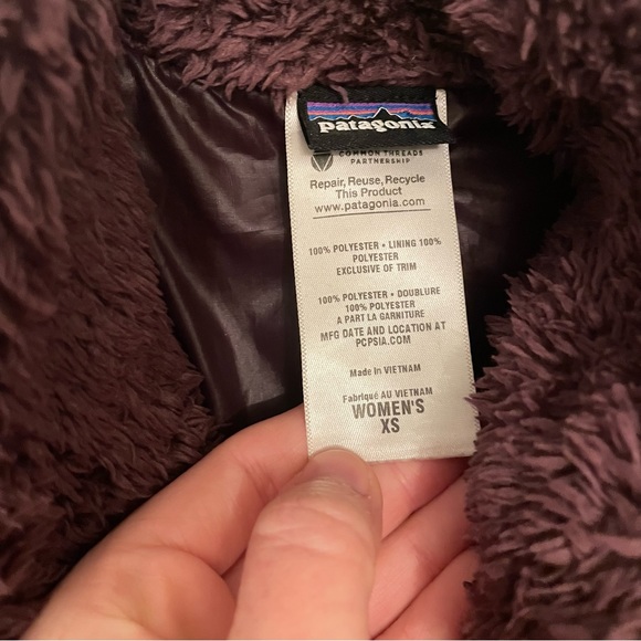 PATAGONIA | Los Gatos Fleece Full Zip Jacket Dark Purple Women’s Size XSmall - Picture 5 of 7